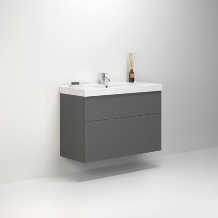 Dansani Luna Menuet Kommodpaket 101 cm Grå matt, Badrum