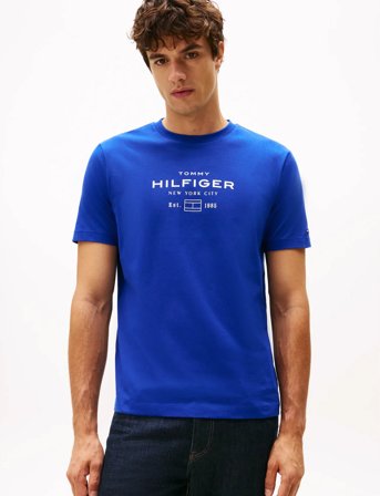 Tommy Hilfiger Hilfiger Stack Graphic Tee - Blue - S