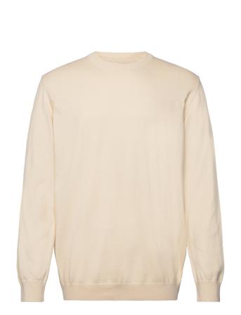 Tight Cotton Karsten Knit Tops Knitwear Round Necks Cream Mads Nørgaard