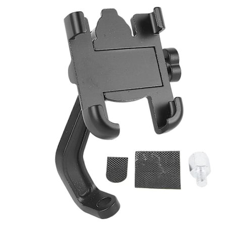 Cykel Telefon Holder 360 Graders Drejelig Sort Aluminium Legering Bakspejl Monteret Telefonholder til Cykel Motorcykel