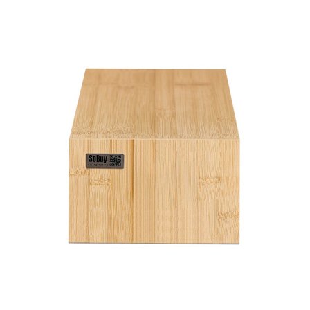 SoBuy Skärmstöd med 2 lådor i träfärg 47x18x11cm, rustik FRG198-N