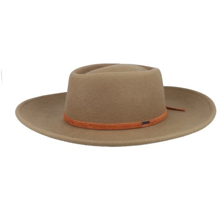 Brixton - Brown fedora Kapelusz - Brenton Convertabrim Tobacco Brown Fedora @ Hatstore