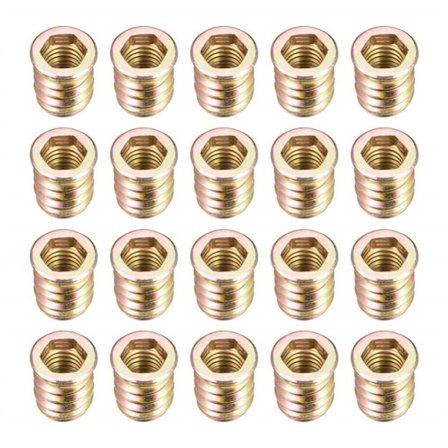 20 stk Gevindindsatser til træindsatsmøtrikker M10*20 M10*20