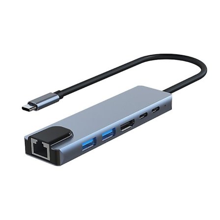 USB-C multiportadapter USB-A, USB-C, HDMI, RJ45
