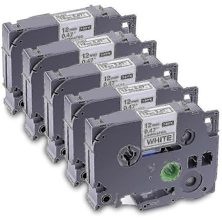 5-pakks Etikettbånd For Brother Tze-231 -231 Laminert P-press Etikettbånd, For Modell Pt D