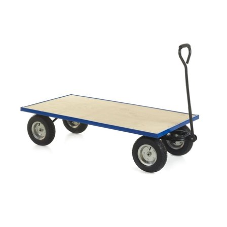 Heavy duty platform truck, wood deck, 500 kg, 1500x750x360 mm