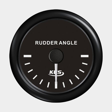 Ruderanzeiger KUS, beschlagfrei, Ø52 mm, 12 V / 24 V, 0 - 190 Ω, schwarz - Boot