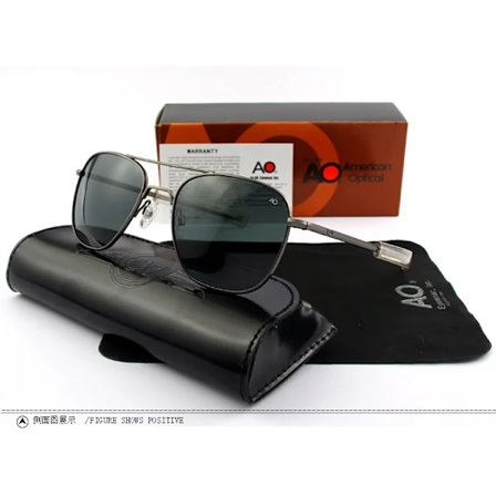 AO Aviation Solbriller Menn Med Original Eske Etui Renseklut Vintage Retro Solbriller American Optical gafas de sol hombre