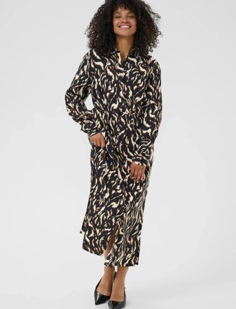 Kaffe Kamille Shirt Dress - Black - 44