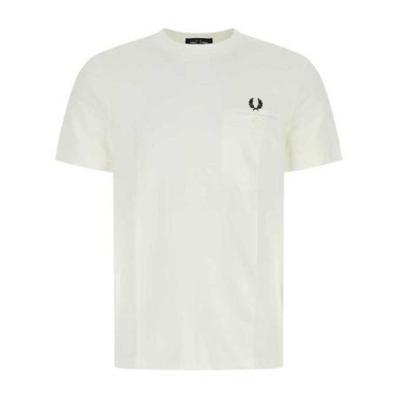 Fred Perry, T-Shirts Wit, Heren, Maat:L