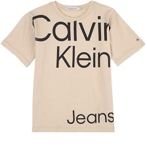 Kids - Calvin Klein Jeans Branded T-Shirt Beige 6 Years - Tops - 6 years - Beige - Junge