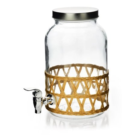 MODERN KITCHEN Glasbehållare med kran 3,5L i dekorativt nät