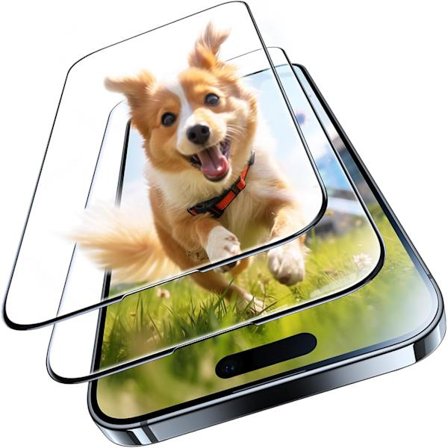 Hærdet Glas Fuld Skærm til iPhone 15 Pro - Pakke med 2