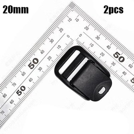 2stk Sideudløserspænder Buet spænde 20MM