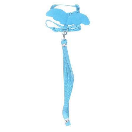 Ande sele med justerbar størrelse, vingeformet, lite kjæledyr trekktau for utendørs trening, blå, S