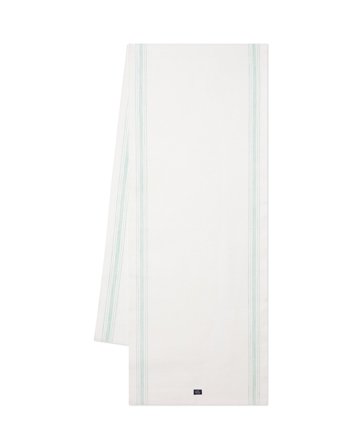 Lexington Randig bordslöpare i ekologisk bomull, vit/grön