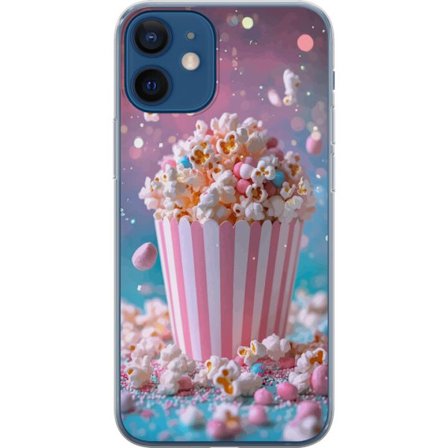 Kompatibelt Mobilskal till Apple Apple iPhone 12 Popcorn-hink retro bio snacks rolig figur