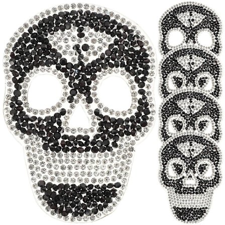 5 st Multifunktionella Broderade Märken Dödskallemärken Dekor Rygg Sömnadsmärken Reparerande Ryggmärken