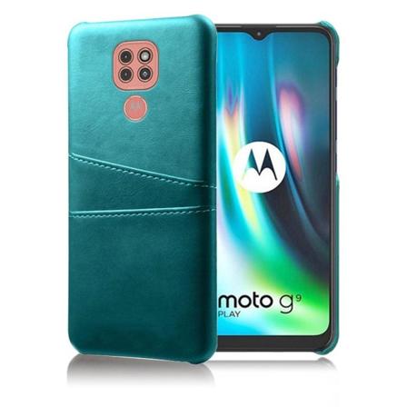 Motorola Moto G9 Play skal med korthållare - Grön Grön