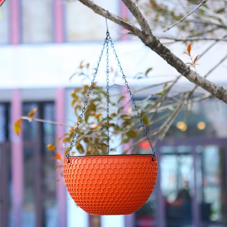 Blomkruka Hemma Trädgård Balkong Hängande Växtkruka Krok Korg Hängande Kruka Blomväxtkrukor Röd Red Large