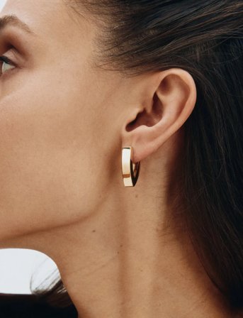 Edblad Valley Hoops L Gold - Gold - ONE SIZE