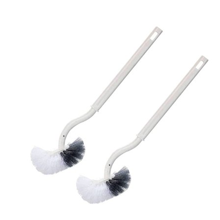 2 stk. Toalettbørste Toalettbørste Plast Langt Håndtak Toalettbørste,