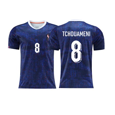 2026 VM Frankrike Hjem NO.8 TCHOUAMENI Fotball T-skjorte Jersey S-2XL
