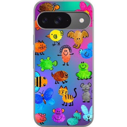 Yhteensopiva Puhelinkuori Google Pixel 9 Little Scribble Friends