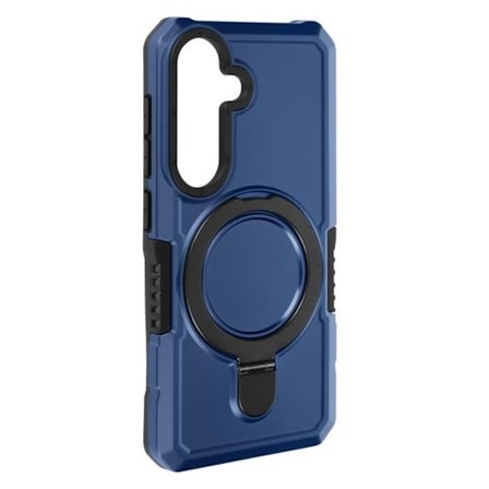 Fodral till Samsung Galaxy S24 - AVIZAR - Stötsäker Bi-Material Support Ring Midnight Blue