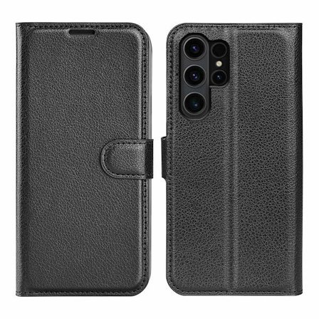 Samsung Galaxy S24 Ultra Plånboksfodral med Stativ - Brun