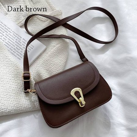 Messenger Axelväska Crossbody Väskor MÖRKBRUN