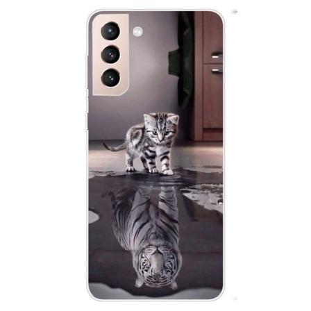 Deco Samsung Galaxy S22 Plus skal - Katt Och Tiger Silvergrå