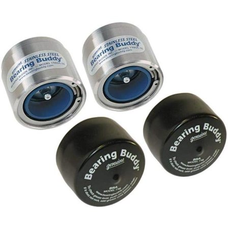 Bearing Buddy lagerskydd i rostfritt stål (1.980" diameter) med automatisk kontroll med behåar - par