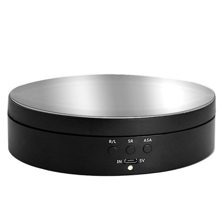 Elektriskt roterande displayställ Spegel 3 hastigheter 360 graders snurrbricka Smyckeshållare Batteri/USB-ström för fotografering
