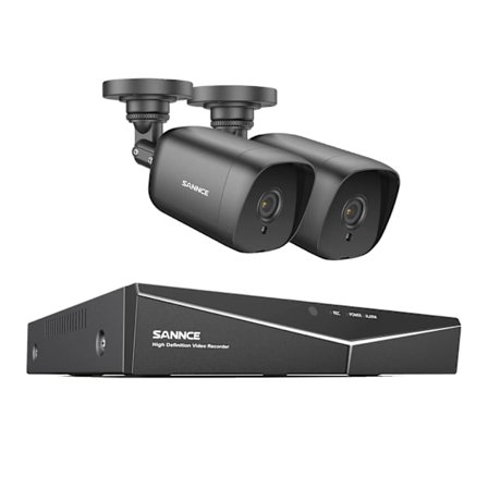 Övervakningssystem, 8-kanals DVR, 2MP kamera,4T, Med 2PCS kamera