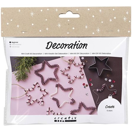 Creativ Company DIY Dekorative anheng stjerner 6 stk