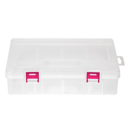 Läpinäkyvä muovinen säilytyslaatikko Työpöydän järjestäjä Säilytyslaatikko Korurasia Punainen solki