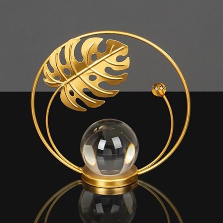 Turtle Back Leaf Display Holder Crystal Ball Basse 1 1
