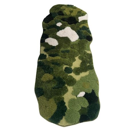 Uregelmessig mosegrønt teppe, stue sofabordpledd, soverom gulvmatte, fortykket plysj sengepledd, absorberende badematte