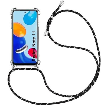 Skyddsfodral - E.F.CONNECTION - Redmi Note 11 - Mjuk - TPU Stötsäker - Svart Snodd