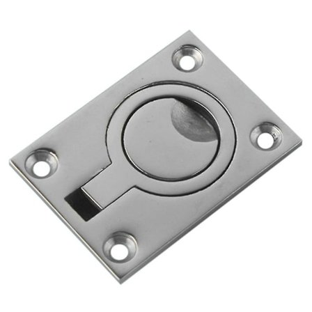 Marine Dekksluke Flat Trekk Løftehåndtak Ring Skuffskap Trekkring (2 stk - Sølv)