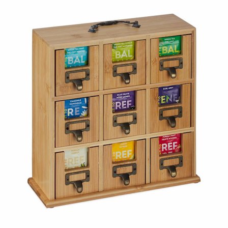 Bambu teepidike 9 lokerolla