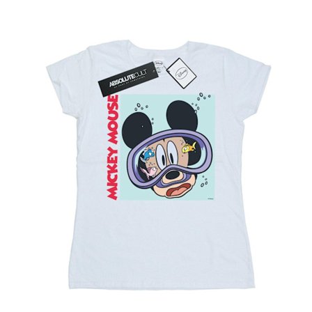 Disney Dam/Kvinnor Mickey Mouse Under Water Bomull T-shirt S