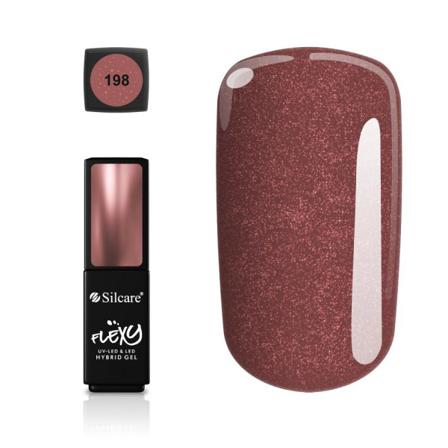 Silcare - Flexy - Hybrid Gel - Color: 198 - 4,5 Gram Vin, Röd