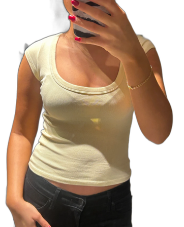 Ljusgul topp från Zara