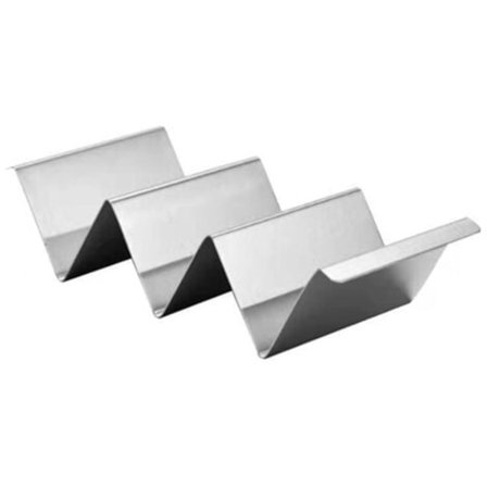 Taco Holder i rustfrit stål, bølgeformet burrito-klemme, taco-holder, køkkenredskab til at holde tacos, sandwiches, brød, hotdogs og pandekager