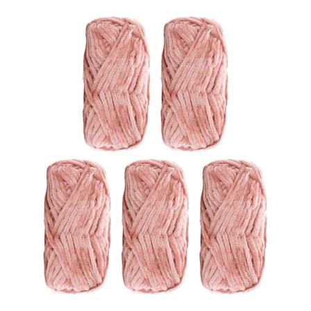 5 Pakkaa Super Pehmeää Chenille-Samettilangaa Neulontavillaa Paksu Lämmin Virkkausneulonta Langat Taiteelliseen Neulomiseen Nuken DIY-Laukkuun 