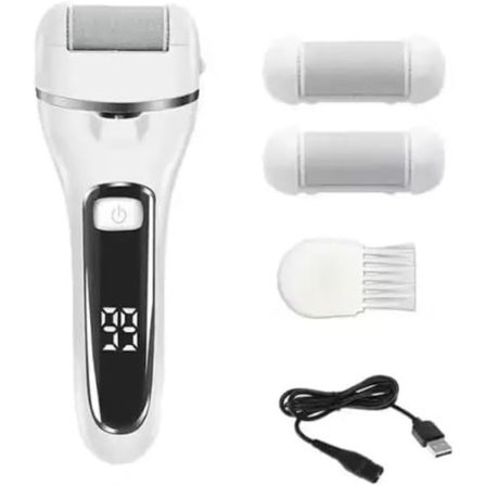 Elektrisk fodfil til hård hud - Hård hudfjerner med LED-display til fjernelse af hård hud - Pedikyrsæt til fødder