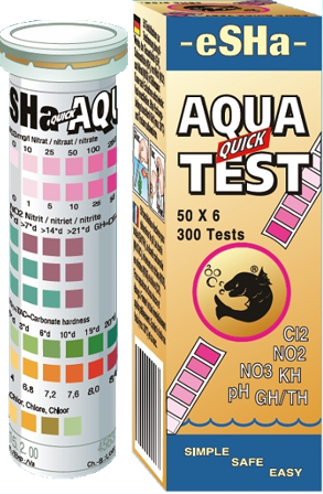eSHa - eSHa Quick Test - 6 i 1 50 stk. - Akvaristikk - Vannpreparat - Vanntester - ZOO.no
