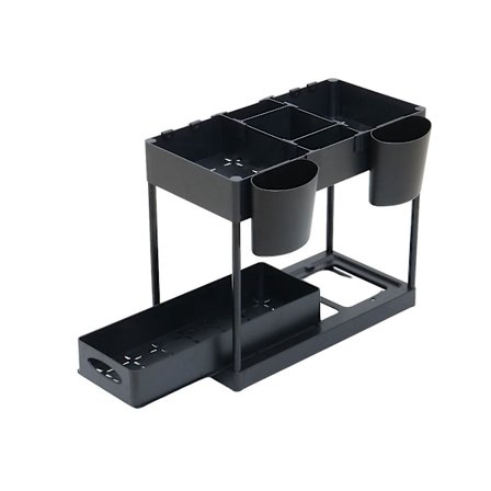 Underbenk og Oppbevaring, 2 Pakker Uttakbar Kapasitet Under Bad og Kjøkken Skap Oppbevaring